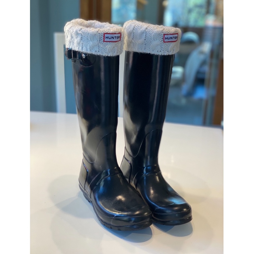 Hunter Tall Original Gloss Boots W/ BOOT SOCKS